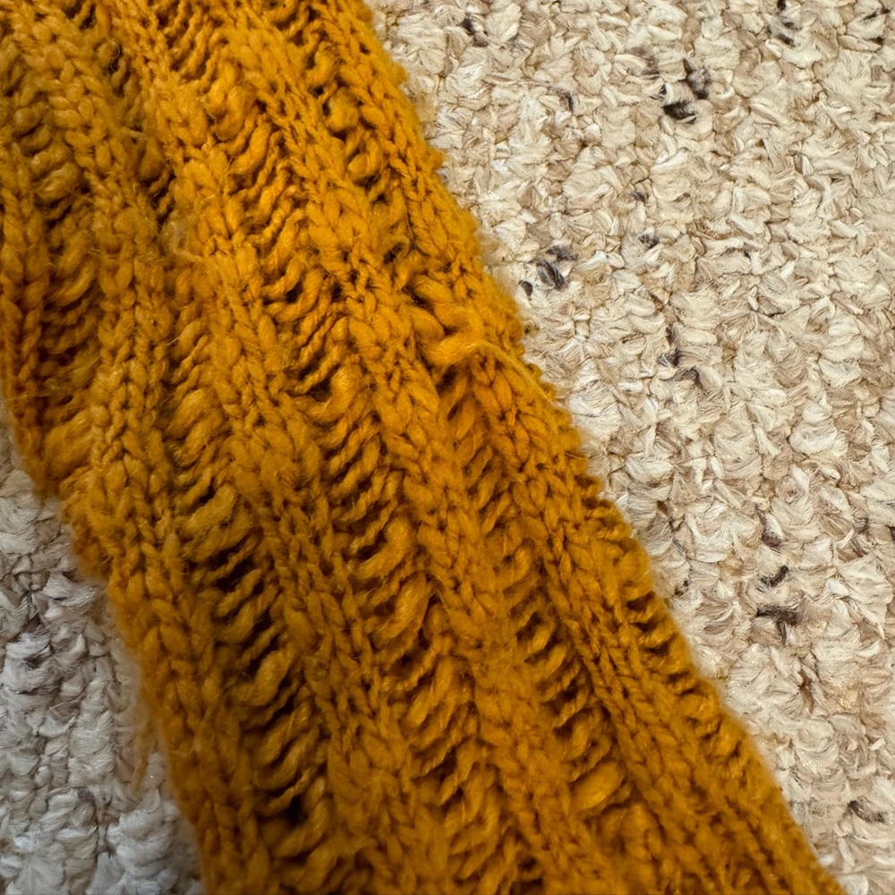 *3 for $9* Mustard Knit Cardigan - Picture 10 of 11